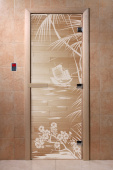 Дверь "Голубая лагуна прозрачная"