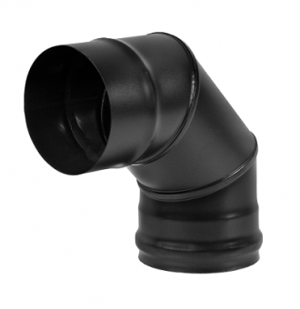 Колено BLACK (AISI 430/0,8мм) 90* 3-х секц.
