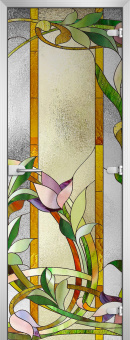 Стеклянная межкомнатная дверь Stained Glass-04