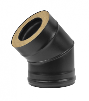 Сэндвич-колено BLACK (AISI 430/0,8мм) 45* 2 секции