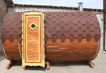 Баня-бочка 2,42×4 м "Лайт" (бок)